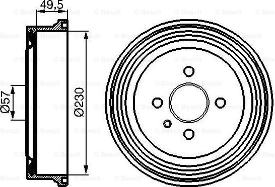 BOSCH 0 986 477 100 - Тормозной барабан unicars.by