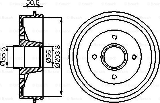 BOSCH 0 986 477 108 - Тормозной барабан unicars.by