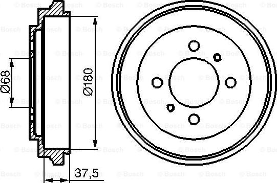 BOSCH 0 986 477 119 - Тормозной барабан unicars.by