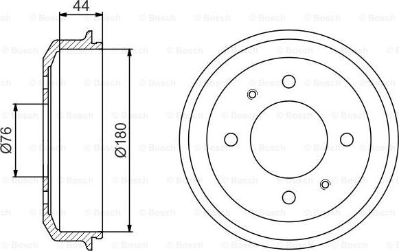 BOSCH 0 986 477 182 - Тормозной барабан unicars.by