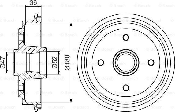 BOSCH 0 986 477 187 - Тормозной барабан unicars.by