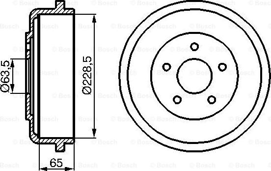 BOSCH 0 986 477 129 - Тормозной барабан unicars.by