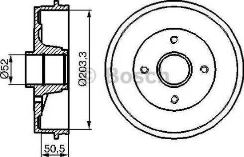 BOSCH 0 986 477 122 - Тормозной барабан unicars.by