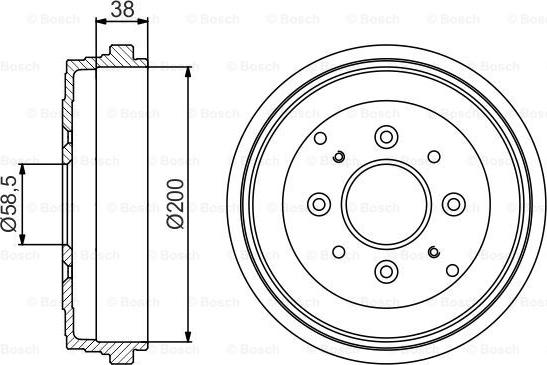 BOSCH 0 986 477 174 - Тормозной барабан unicars.by