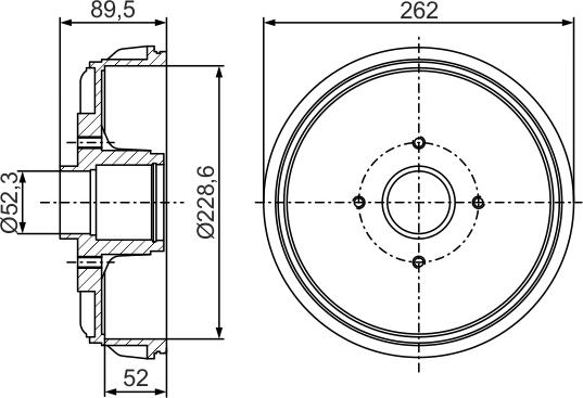 BOSCH 0 986 477 331 - Тормозной барабан unicars.by