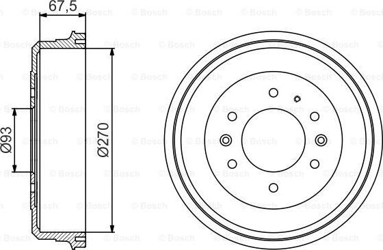 BOSCH 0 986 477 249 - Тормозной барабан unicars.by