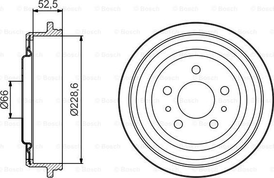 BOSCH 0 986 477 248 - Тормозной барабан unicars.by