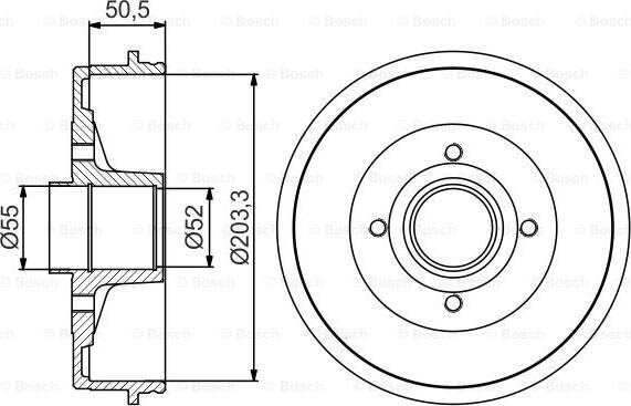 BOSCH 0 986 477 254 - Тормозной барабан unicars.by