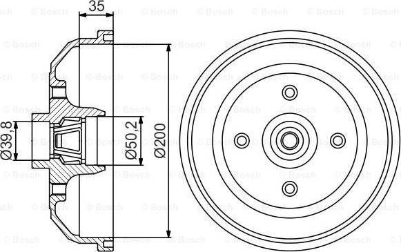 BOSCH 0 986 477 256 - Тормозной барабан unicars.by