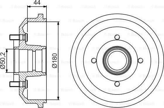 BOSCH 0 986 477 269 - Тормозной барабан unicars.by