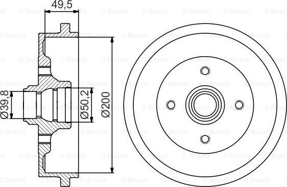 BOSCH 0 986 477 267 - Тормозной барабан unicars.by