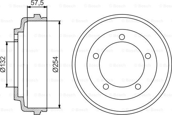 BOSCH 0 986 477 204 - Тормозной барабан unicars.by