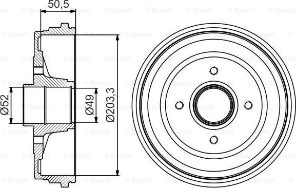 BOSCH 0 986 477 206 - Тормозной барабан unicars.by