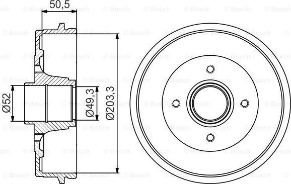 BOSCH 0 986 477 214 - Тормозной барабан unicars.by