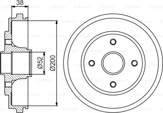 BOSCH 0 986 477 229 - Тормозной барабан unicars.by