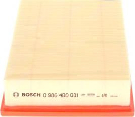 BOSCH 0 986 4B0 031 - Воздушный фильтр, двигатель unicars.by