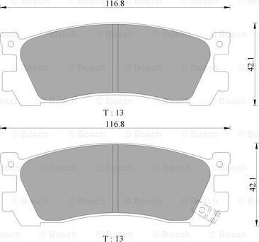 BOSCH 0 986 505 944 - Тормозные колодки, дисковые, комплект unicars.by