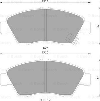 BOSCH 0 986 505 948 - Тормозные колодки, дисковые, комплект unicars.by