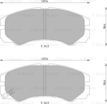 BOSCH 0 986 505 961 - Тормозные колодки, дисковые, комплект unicars.by