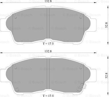 BOSCH 0 986 505 962 - Тормозные колодки, дисковые, комплект unicars.by