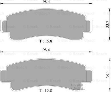 BOSCH 0 986 505 903 - Тормозные колодки, дисковые, комплект unicars.by