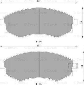 BOSCH 0 986 505 902 - Тормозные колодки, дисковые, комплект unicars.by