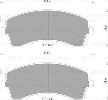 BOSCH 0 986 505 914 - Тормозные колодки, дисковые, комплект unicars.by