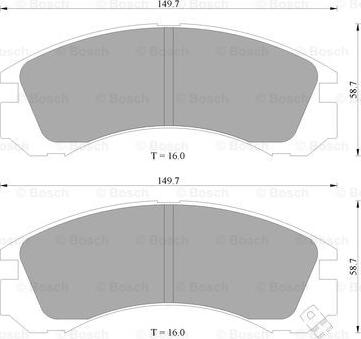 BOSCH 0 986 505 910 - Тормозные колодки, дисковые, комплект unicars.by