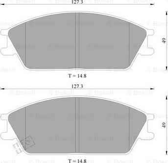 BOSCH 0 986 505 985 - Тормозные колодки, дисковые, комплект unicars.by