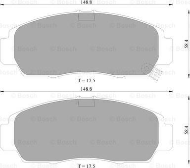 BOSCH 0 986 505 404 - Тормозные колодки, дисковые, комплект unicars.by