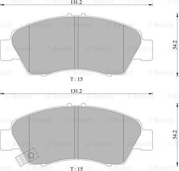 BOSCH 0 986 505 406 - Тормозные колодки, дисковые, комплект unicars.by