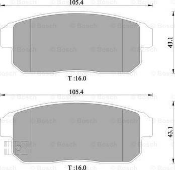 BOSCH 0 986 505 407 - Тормозные колодки, дисковые, комплект unicars.by