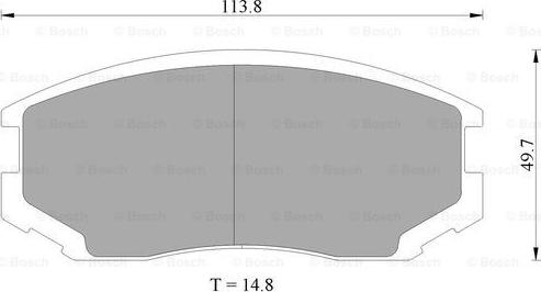 BOSCH 0 986 505 693 - Тормозные колодки, дисковые, комплект unicars.by