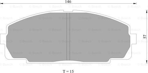 BOSCH 0 986 505 666 - Тормозные колодки, дисковые, комплект unicars.by