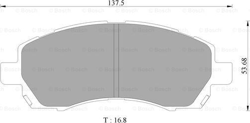 BOSCH 0 986 505 662 - Тормозные колодки, дисковые, комплект unicars.by