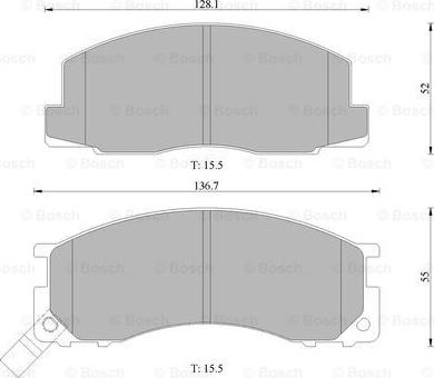 BOSCH 0 986 505 685 - Тормозные колодки, дисковые, комплект unicars.by