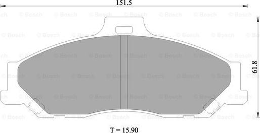 BOSCH 0 986 505 681 - Тормозные колодки, дисковые, комплект unicars.by