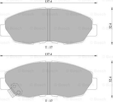 BOSCH 0 986 505 674 - Тормозные колодки, дисковые, комплект unicars.by