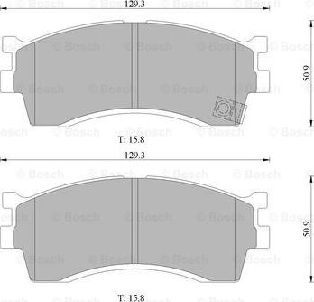 BOSCH 0 986 505 097 - Тормозные колодки, дисковые, комплект unicars.by