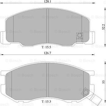 BOSCH 0 986 505 005 - Тормозные колодки, дисковые, комплект unicars.by