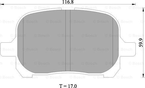 BOSCH 0 986 505 001 - Тормозные колодки, дисковые, комплект unicars.by