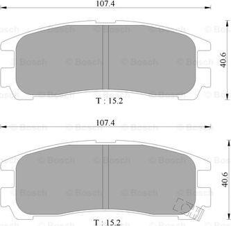 BOSCH 0 986 505 397 - Тормозные колодки, дисковые, комплект unicars.by