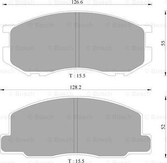 BOSCH 0 986 505 343 - Тормозные колодки, дисковые, комплект unicars.by