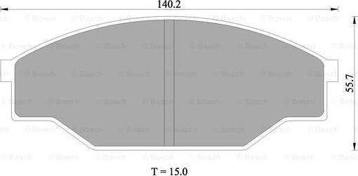 BOSCH 0 986 505 347 - Тормозные колодки, дисковые, комплект unicars.by