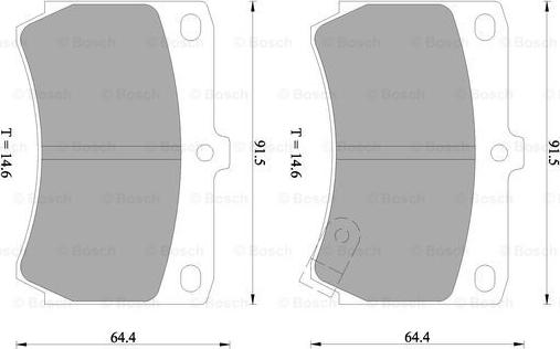 BOSCH 0 986 505 355 - Тормозные колодки, дисковые, комплект unicars.by