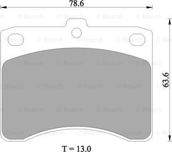 BOSCH 0 986 505 358 - Тормозные колодки, дисковые, комплект unicars.by