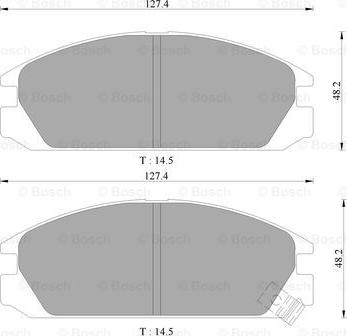 BOSCH 0 986 505 357 - Тормозные колодки, дисковые, комплект unicars.by