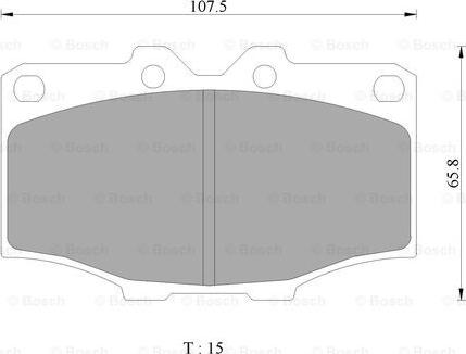 BOSCH 0 986 505 311 - Тормозные колодки, дисковые, комплект unicars.by