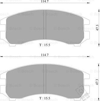 BOSCH 0 986 505 375 - Тормозные колодки, дисковые, комплект unicars.by