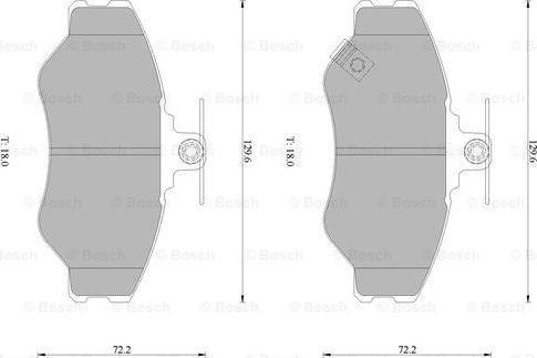 BOSCH 0 986 505 295 - Тормозные колодки, дисковые, комплект unicars.by